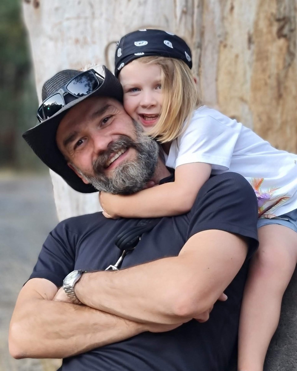 Arek Rainczuk with his son Mayan