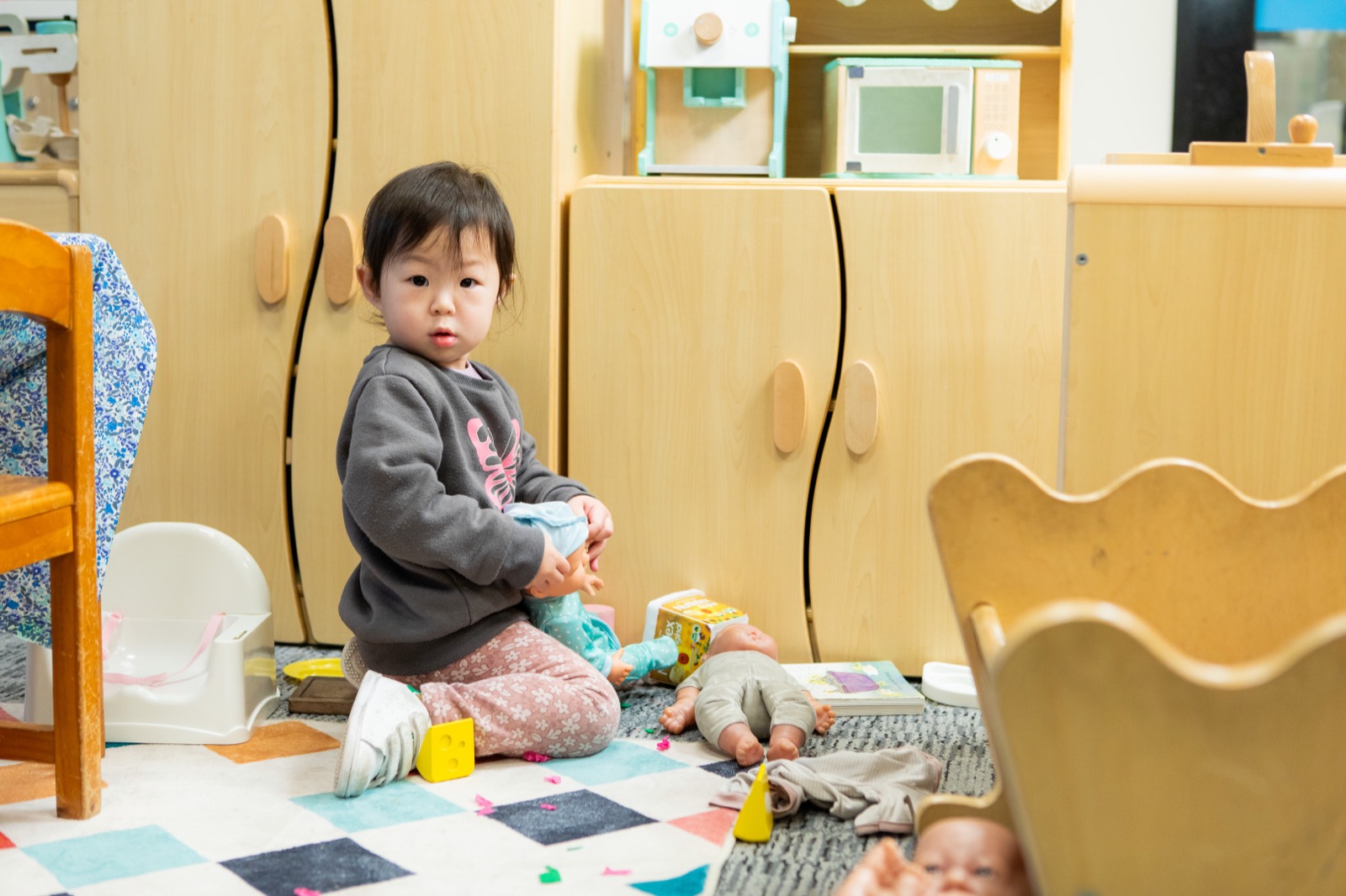 baby at childcare